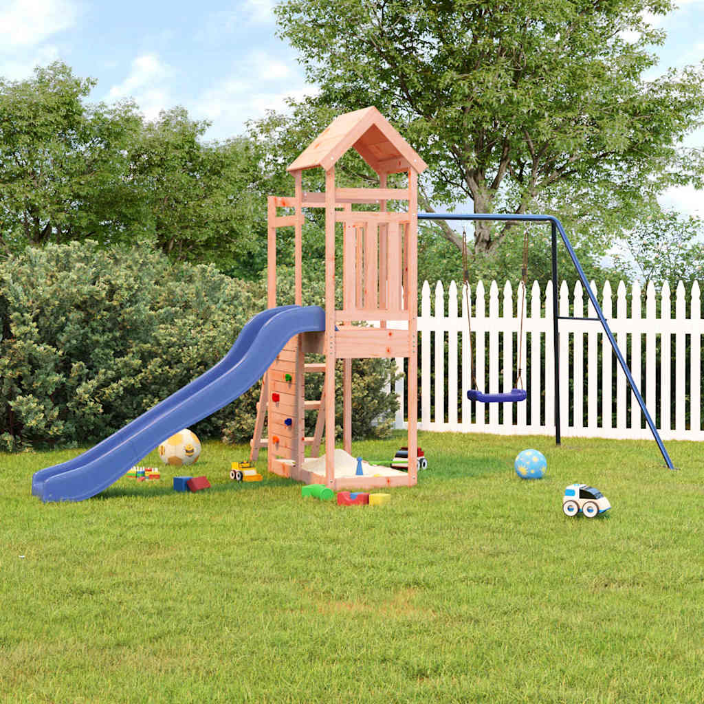 vidaXL Parque infantil de exterior madera maciza Douglas