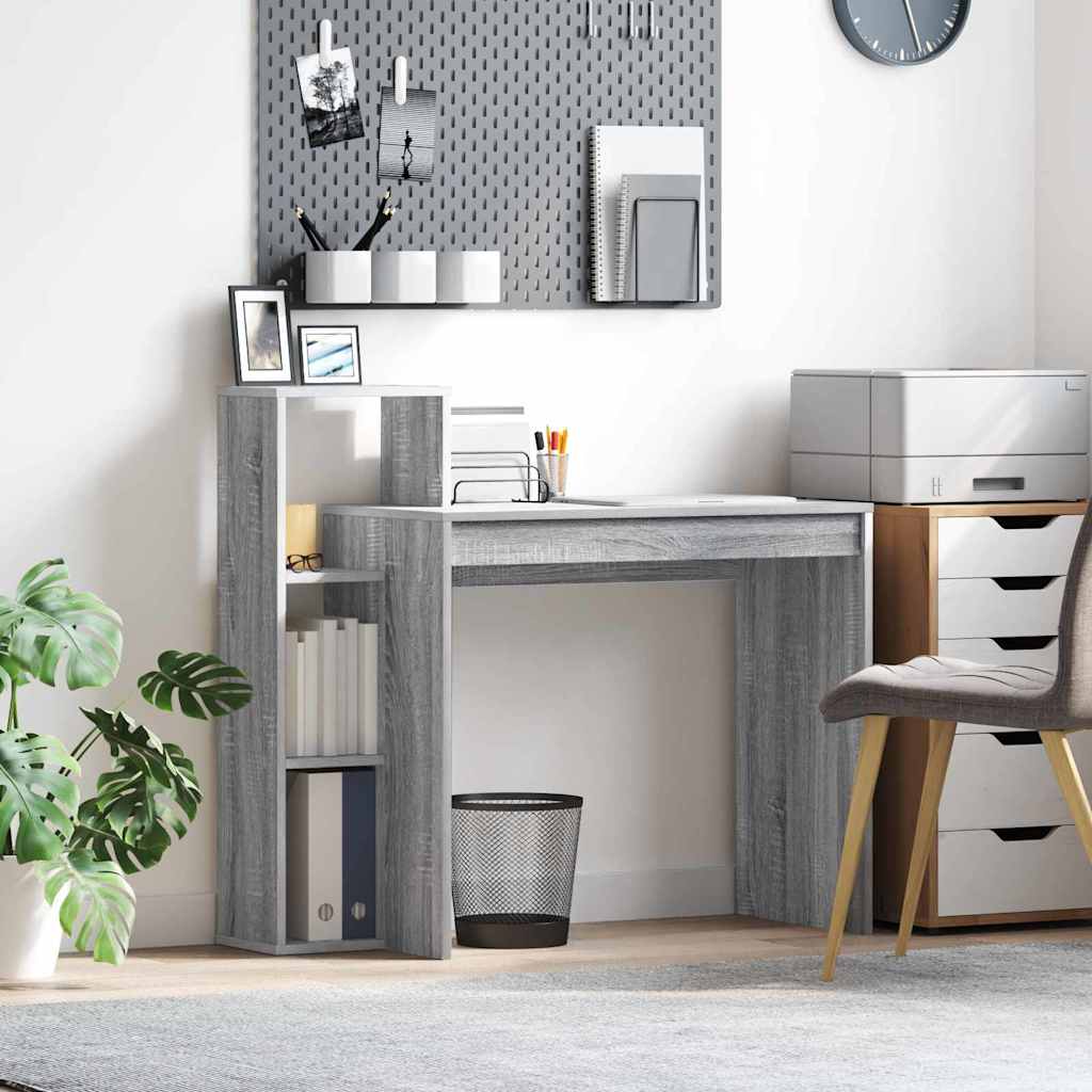 vidaXL Escritorio Gris Sonoma 100 x 40 x 90 cm Madera de ingeniería