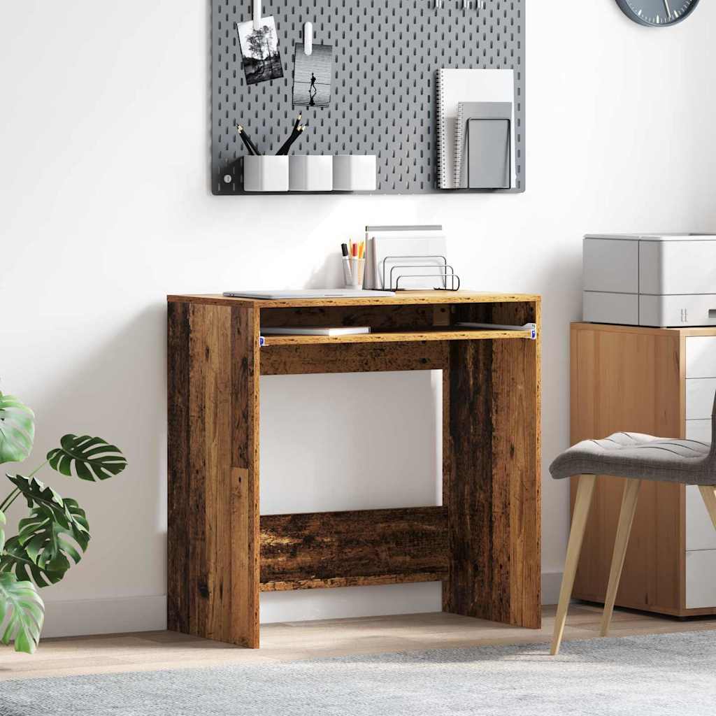vidaXL Escritorio con cajón Madera envejecida 77.5 x 43 x 79 cm