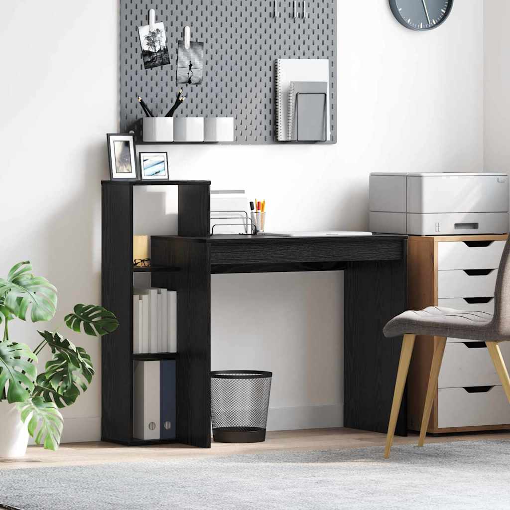 vidaXL Escritorio Roble Negro 100 x 40 x 90 cm Madera de ingeniería