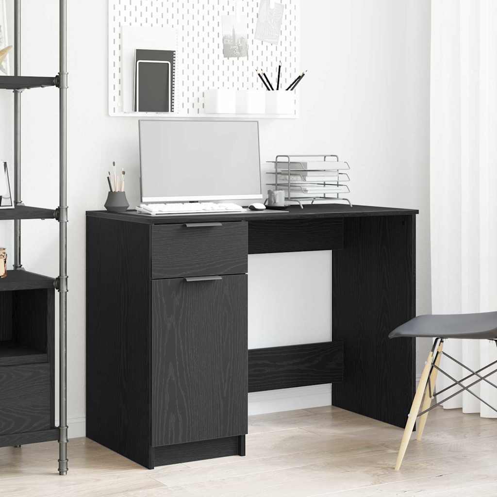 vidaXL Escritorio Roble Negro 100 x 50 x 75 cm Madera de ingeniería