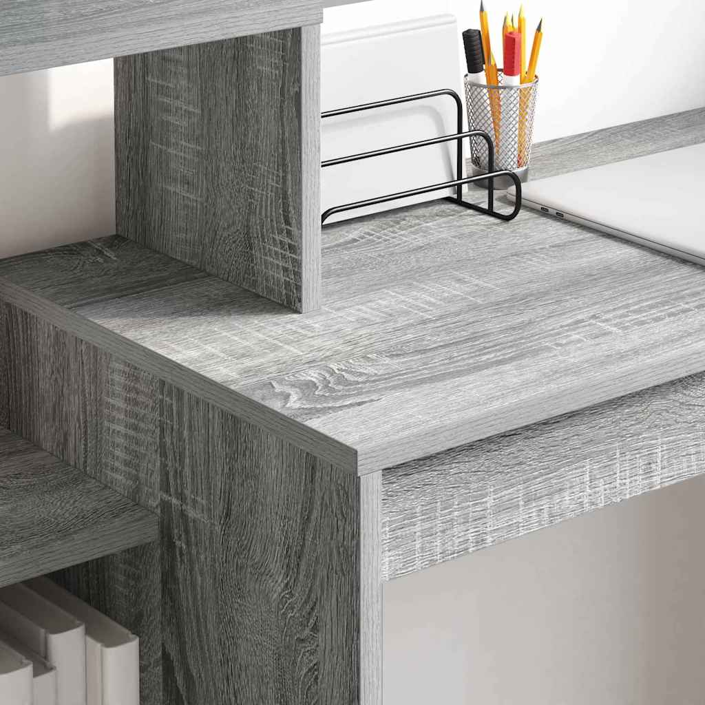 vidaXL Escritorio Gris Sonoma 100 x 40 x 90 cm Madera de ingeniería - Image 4