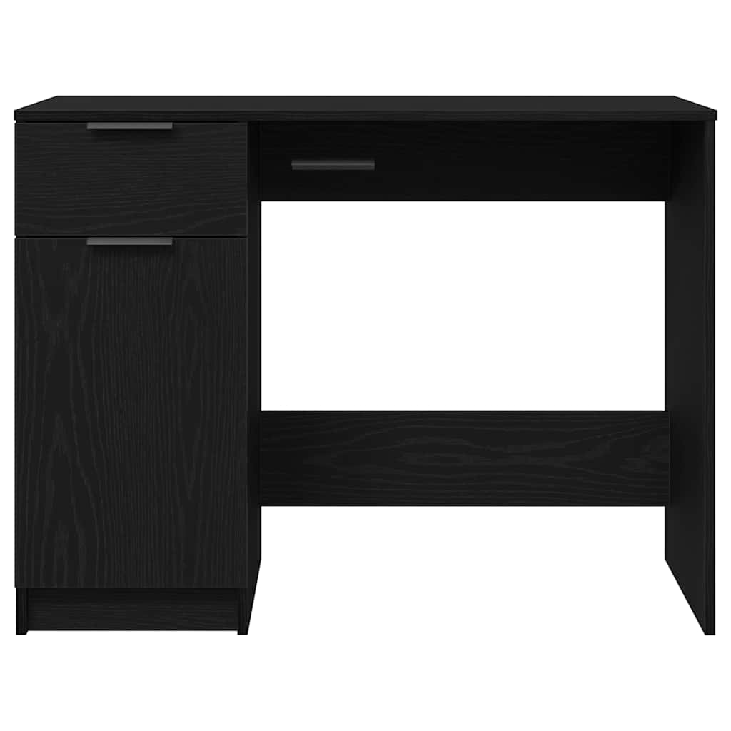 vidaXL Escritorio Roble Negro 100 x 50 x 75 cm Madera de ingeniería - Image 6