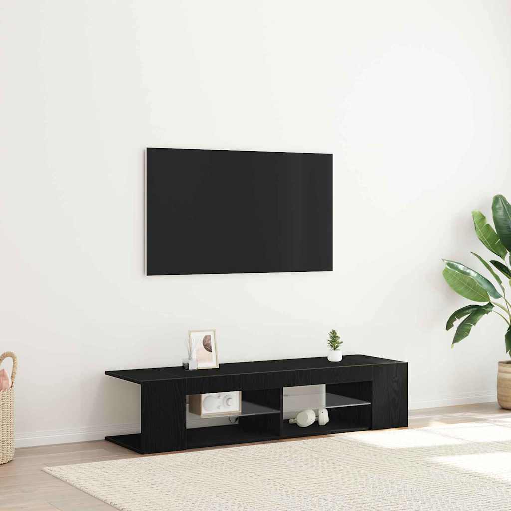 vidaXL Gabinete de TV Roble Negro 135 x 39 x 30 cm
