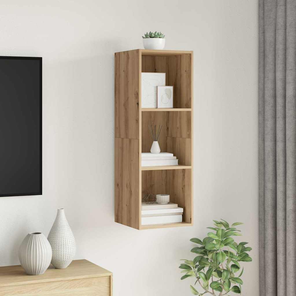 vidaXL Conjunto de mueble de TV Roble artesanal 37 x 37 x 107 cm