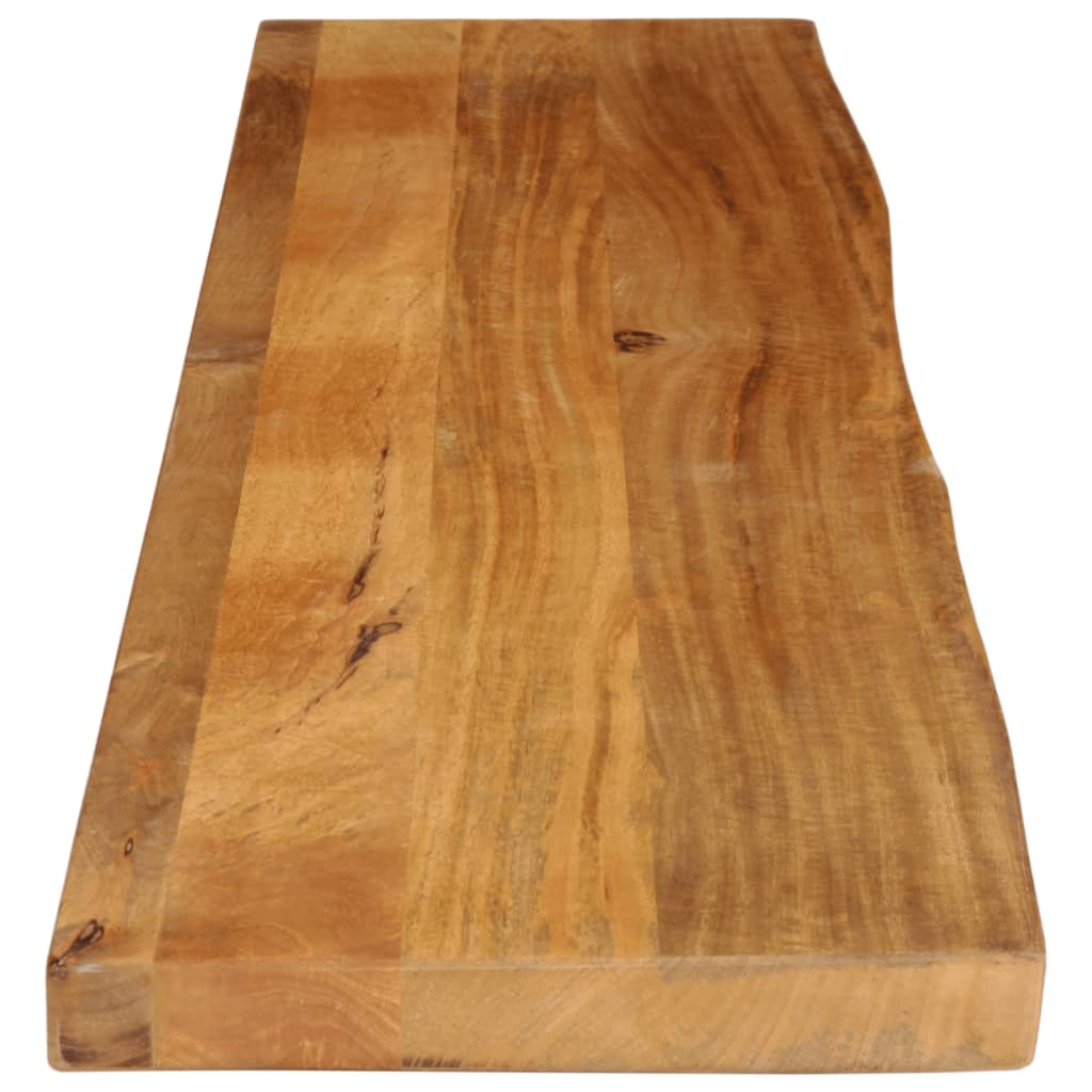 vidaXL Tablero de mesa borde natural madera maciza mango 140x30x2,5 cm - Image 4
