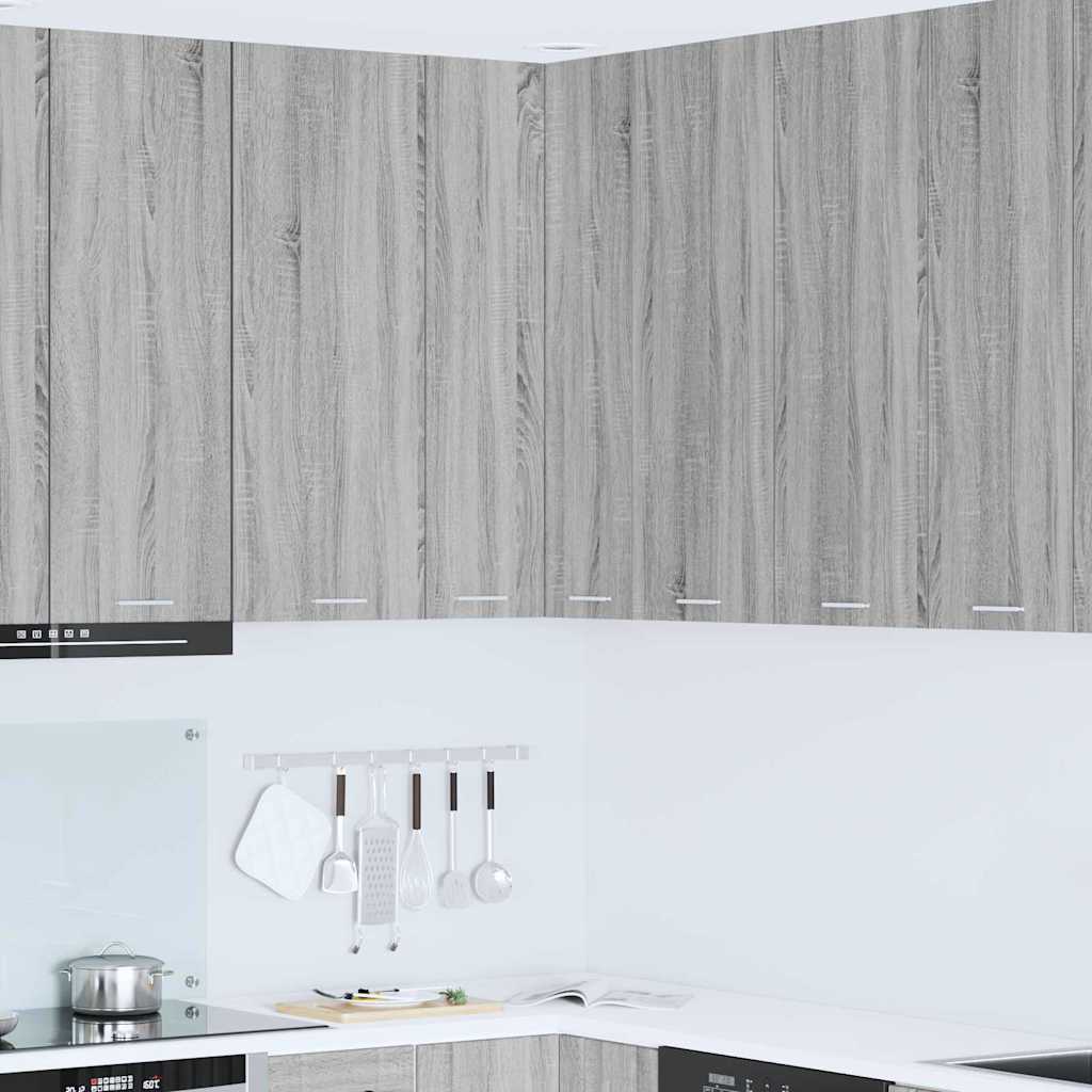 vidaXL Mueble colgante con puerta Riga Gris Sonoma y 57 x 57 x 100 cm