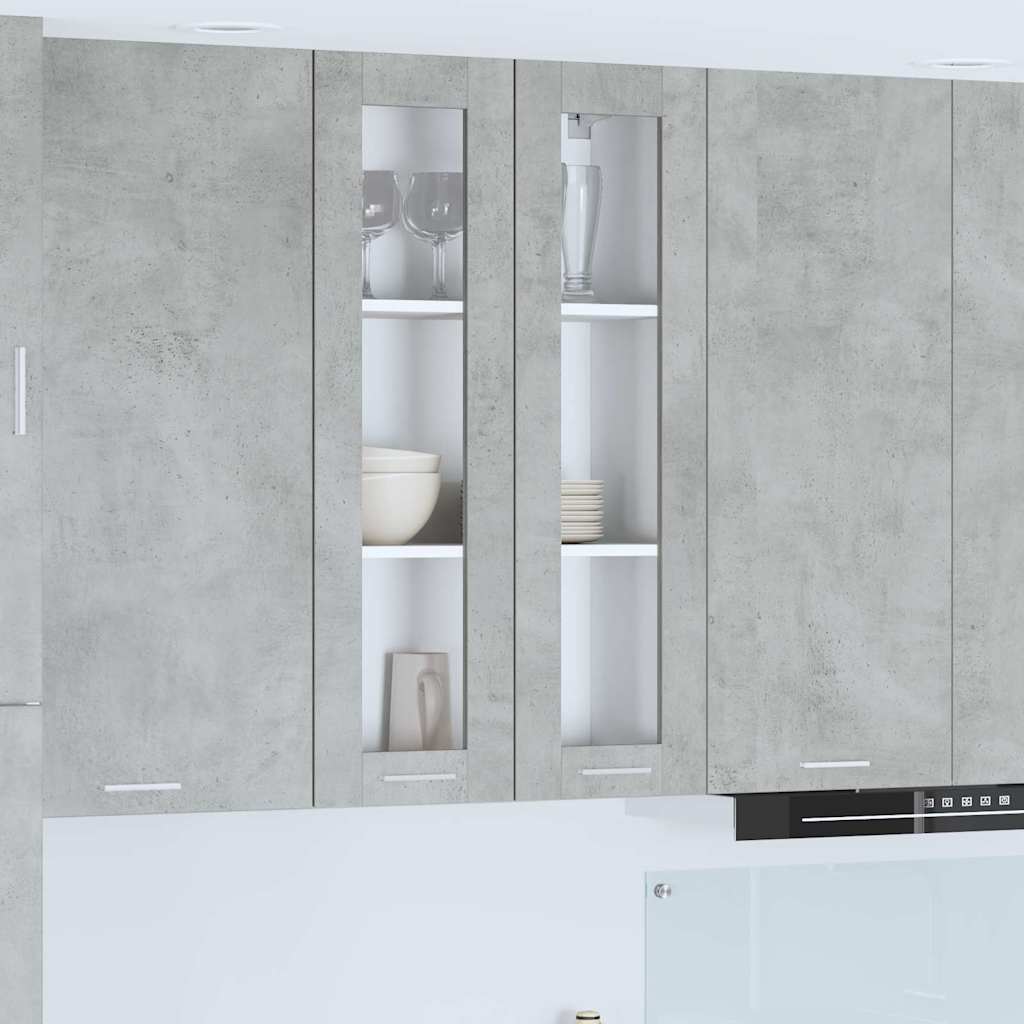vidaXL Mueble colgante con puerta Riga Gris Concreto 60 x 31 x 100 cm