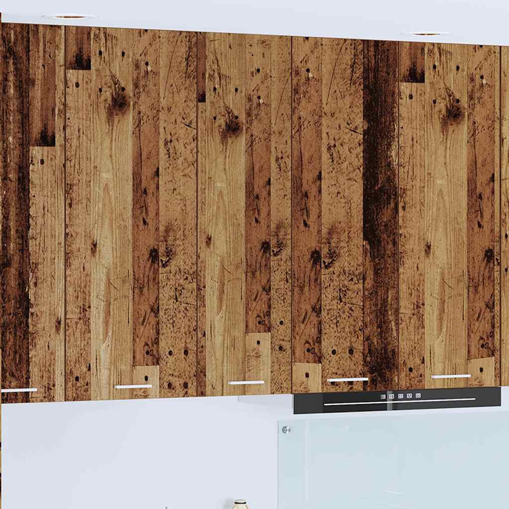 vidaXL Mueble colgante con puerta Riga Madera Vieja 30 x 31 x 100 cm