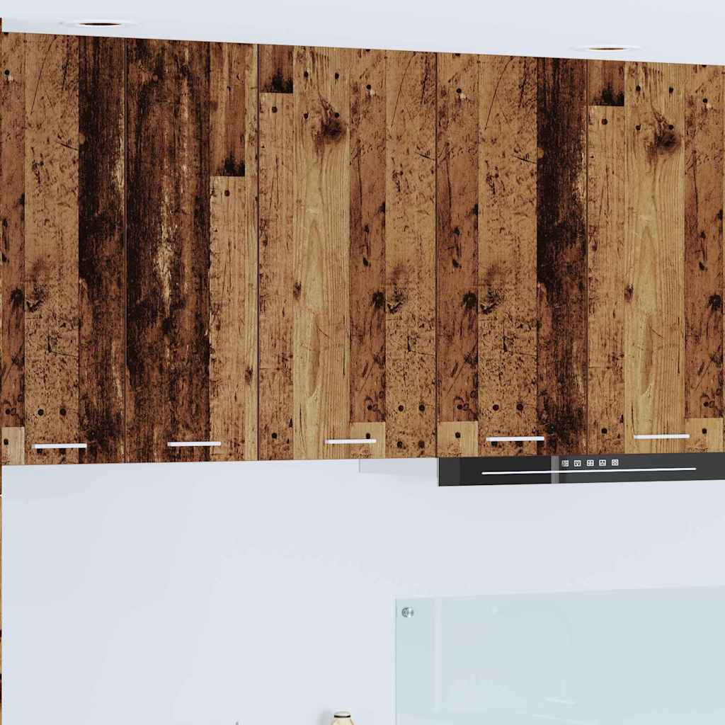 vidaXL Mueble colgante con puerta Riga Madera Vieja y 40 x 31 x 80 cm