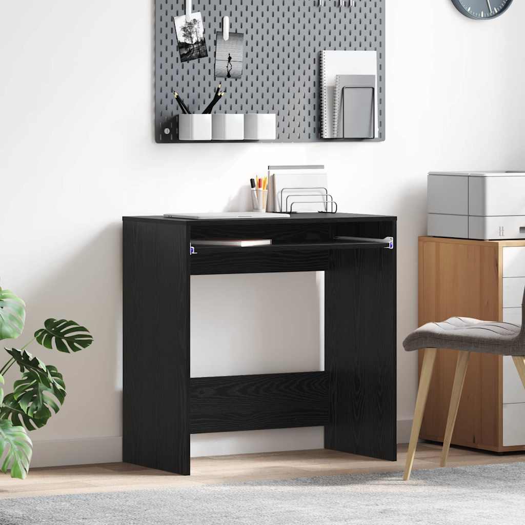 vidaXL Escritorio Roble Negro 77.5 x 43 x 79 cm Madera de ingeniería