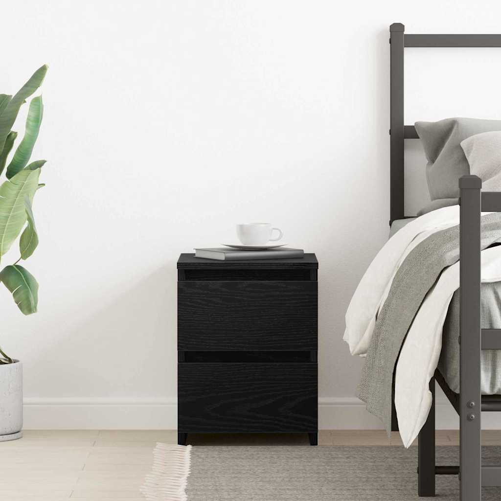 vidaXL Nachttisch Schwarz Eichen-Optik 30 x 30 x 40 cm Holzwerkstoff - Image 4