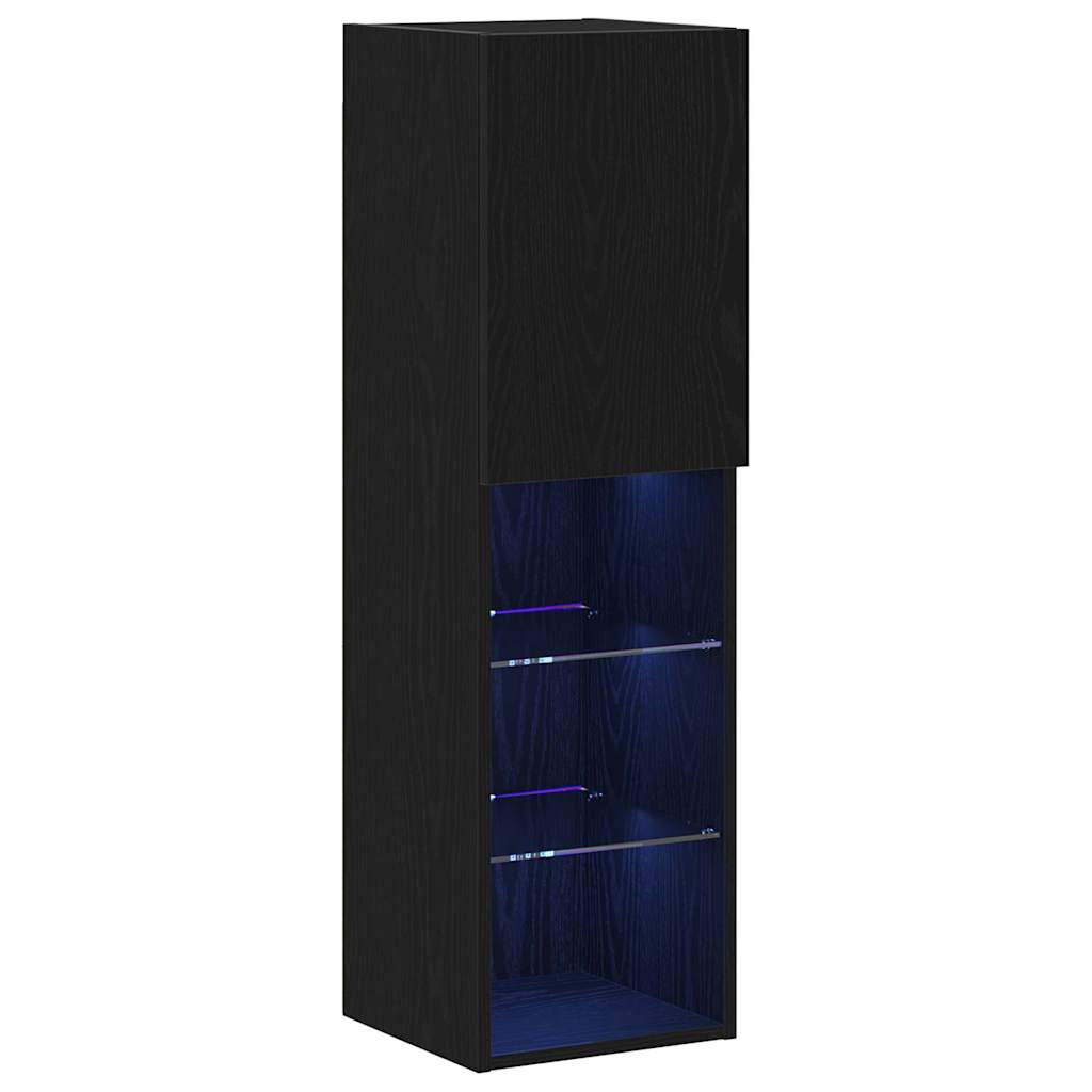 vidaXL TV-Schränk Schwarz 30,5 x 30 x 102 cm Holzwerkstoff - Image 6