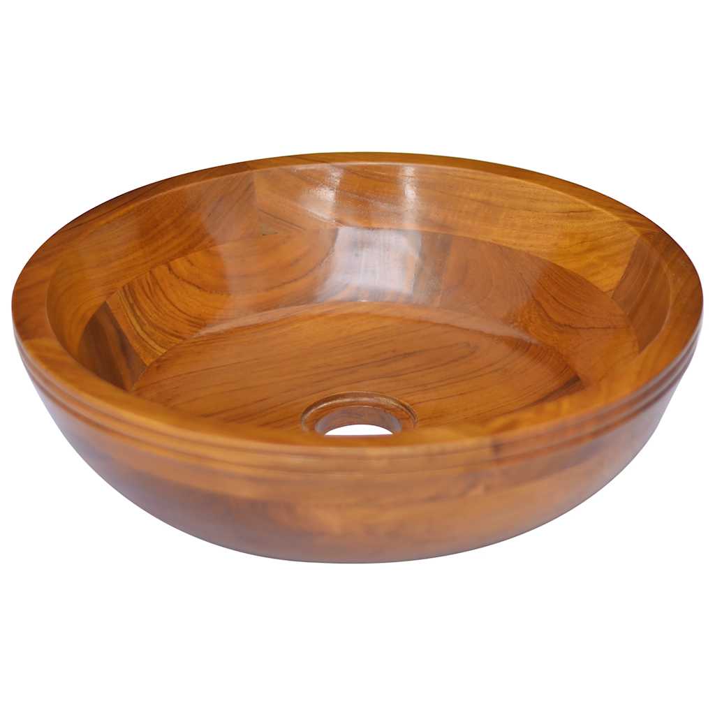 vidaXL Waschbecken Massivholz Teak F40x10 cm