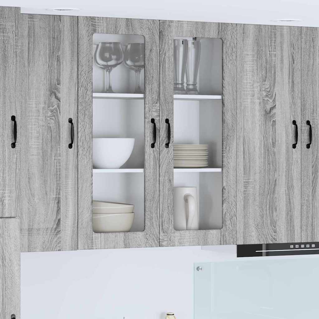 vidaXL Küchenwandschrank Graues Sonoma 80 x 31 x 100 cm Holzwerkstoff