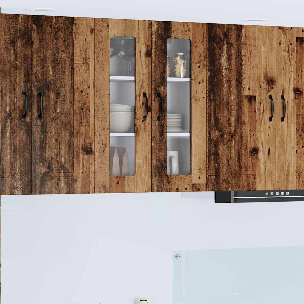 vidaXL Küchenwandschrank mit Tür Altholz 60 x 31 x 80 cm Holzwerkstoff