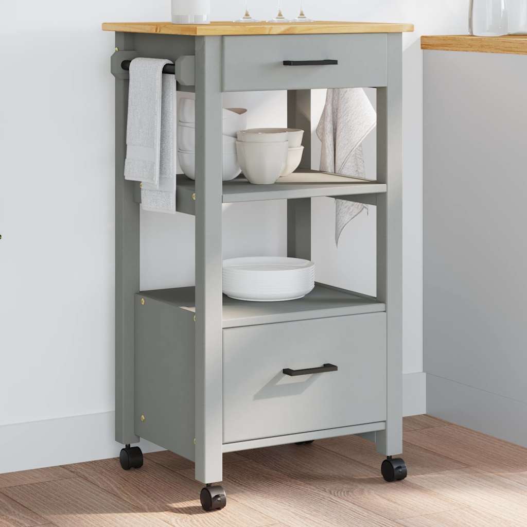vidaXL Küchenwagen MONZA 48x40x88,5 cm Massivholz Kiefer
