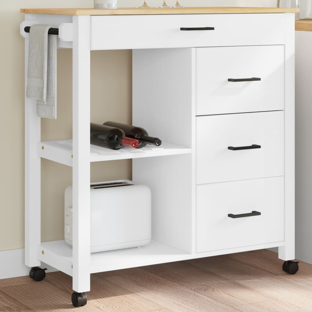 vidaXL Küchenwagen MONZA 84x40x88,5 cm Massivholz Kiefer