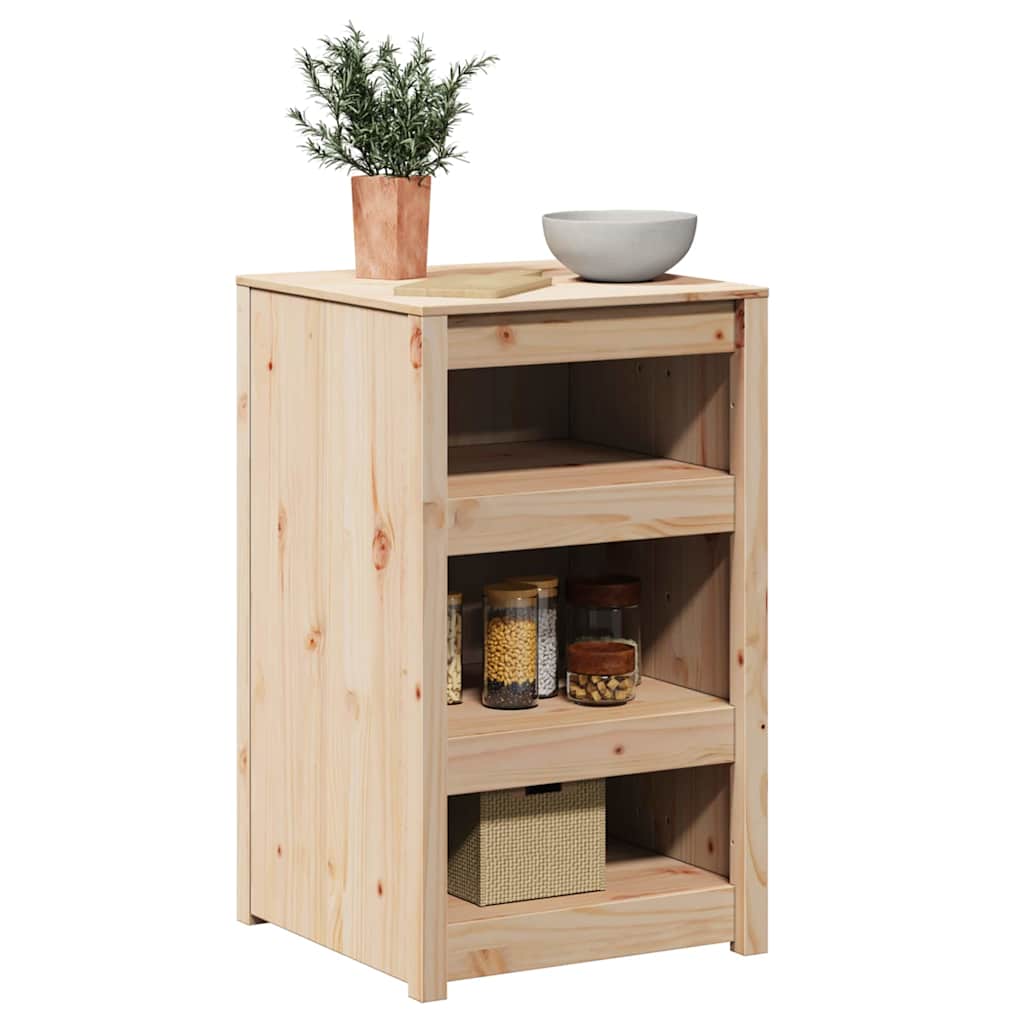 vidaXL Küchenschrank mit Regal Braun 55 x 55 x 92 cm Massivholz Kiefer - Image 3