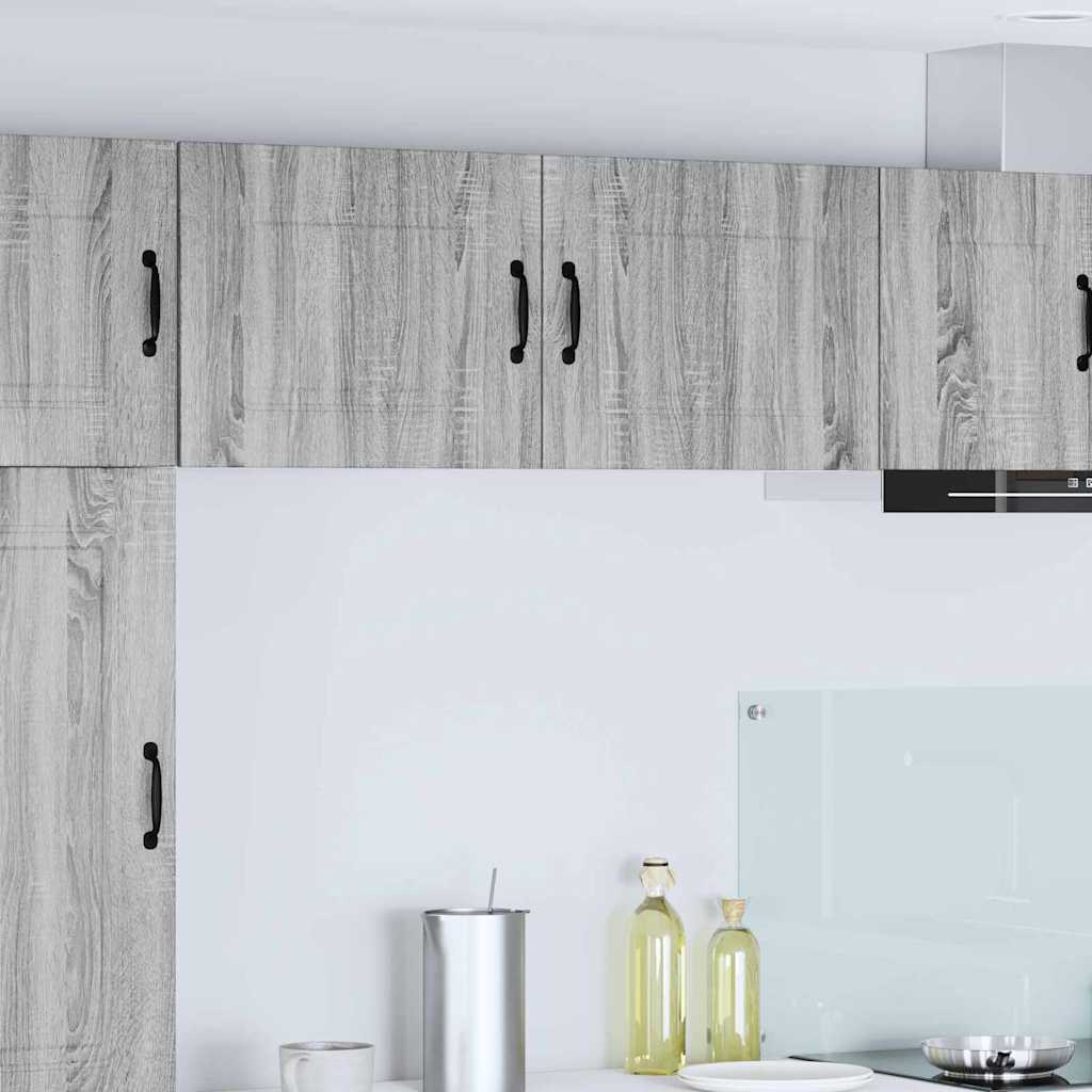 vidaXL Küchenwandschrank mit Regal 2 pcs Graues Sonoma 50 x 31 x 40 cm