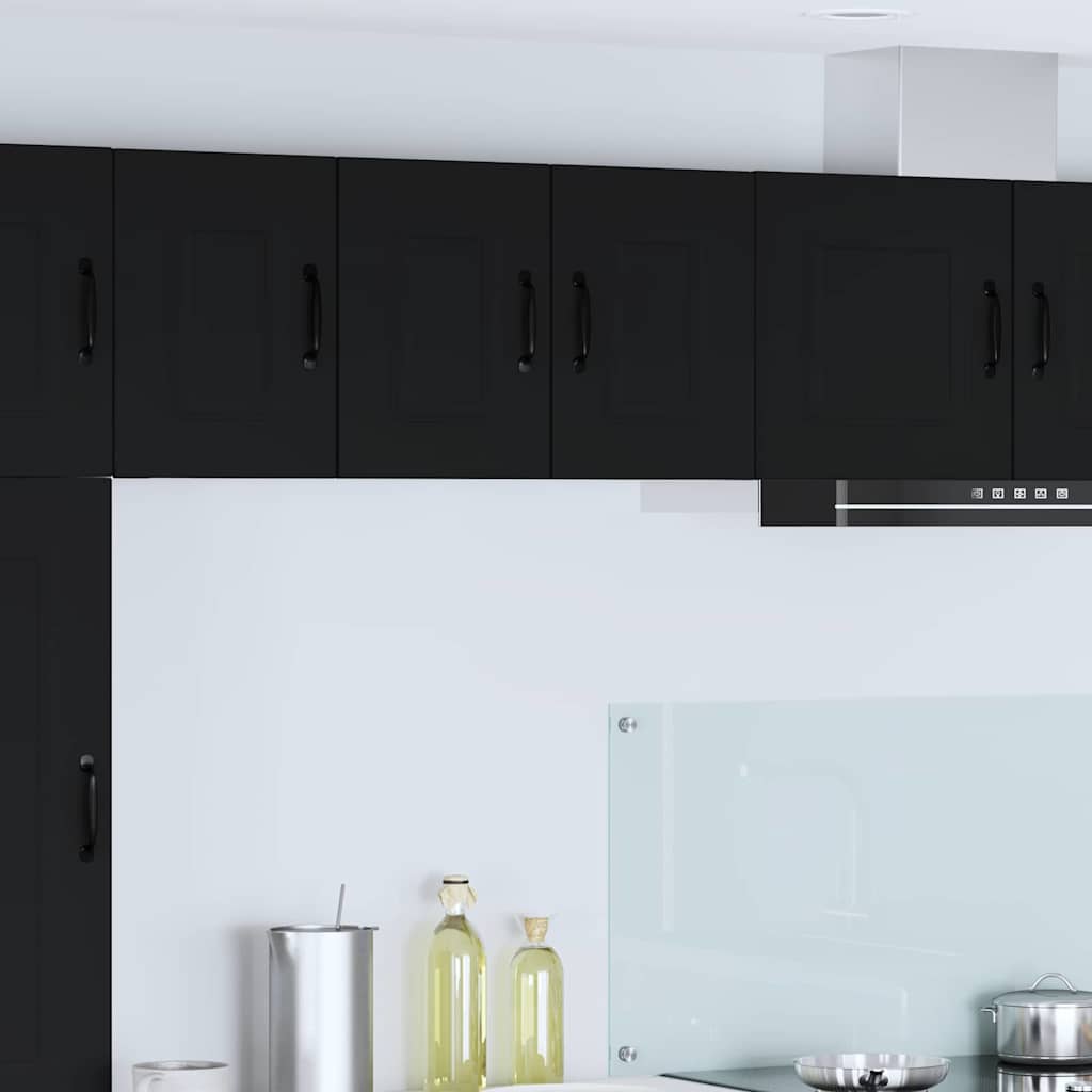 vidaXL Küchenwandschrank 2 pcs Schwarz 30 x 31 x 40 cm Holzwerkstoff