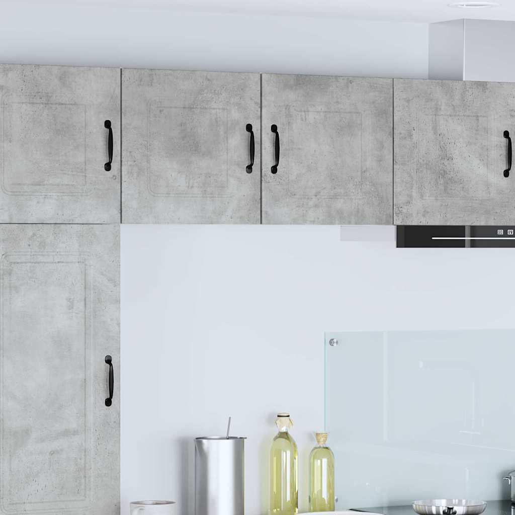 vidaXL Küchenwandschrank mit Regal 2 pcs Beton Grau 40 x 31 x 40 cm