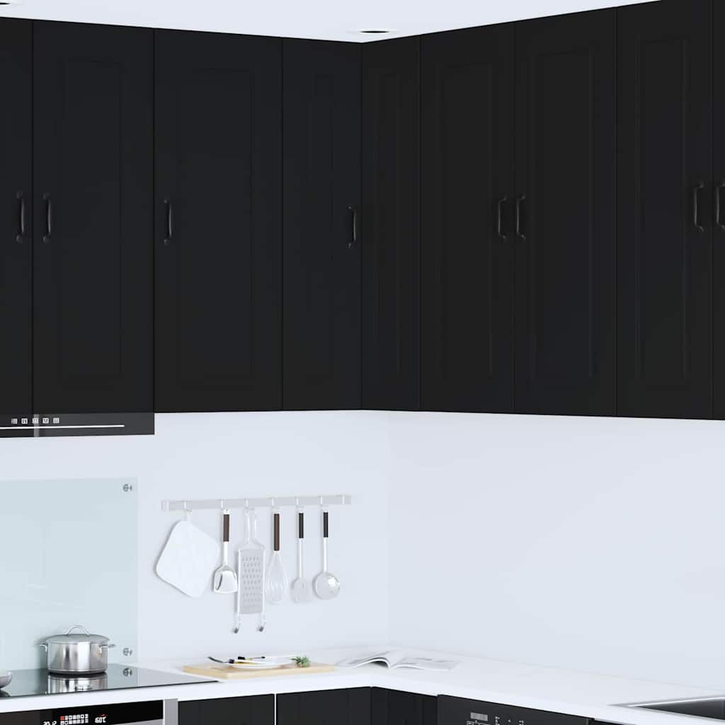 vidaXL Küchenwandschrank Schwarz 57 x 57 x 100 cm Holzwerkstoff