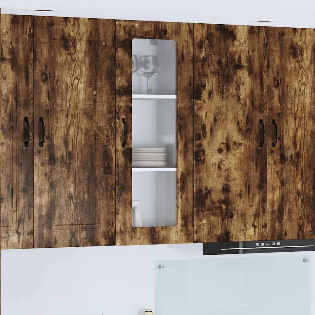 vidaXL Küchenwandschrank mit Regal Geräucherte Eiche 40 x 31 x 100 cm