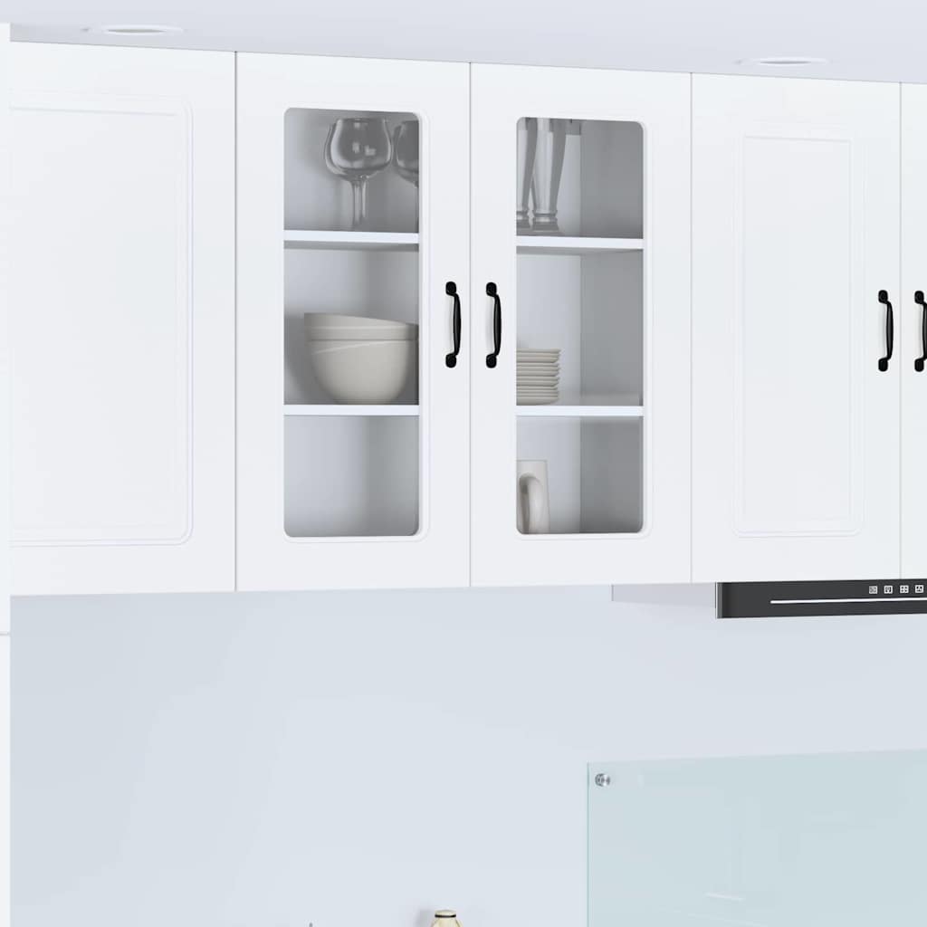 vidaXL Küchenwandschrank mit Regal Weiß 80 x 31 x 80 cm Holzwerkstoff