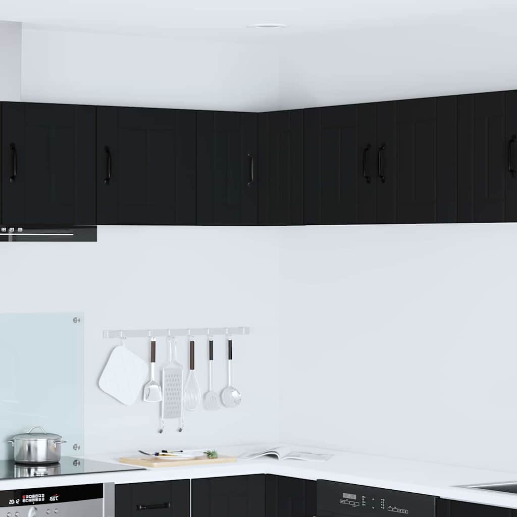 vidaXL Küchenschrank mit Regal Schwarz 57 x 57 x 40 cm Holzwerkstoff