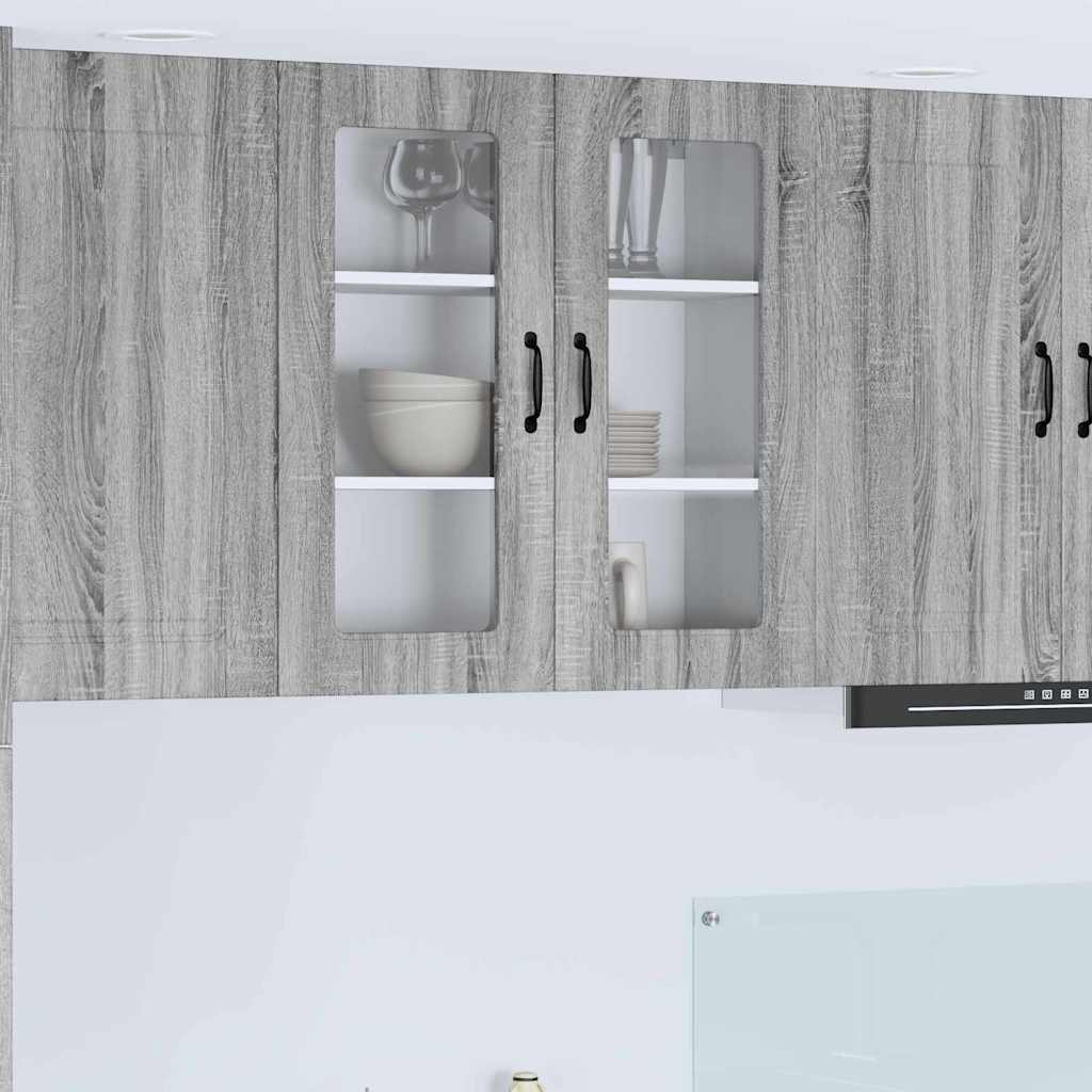 vidaXL Küchenwandschrank Graues Sonoma 80 x 31 x 80 cm Holzwerkstoff