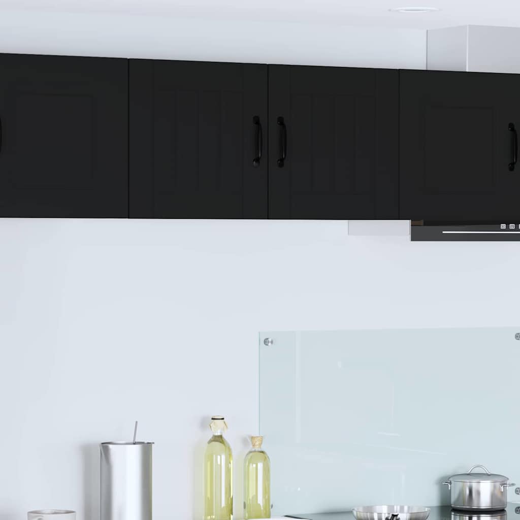 vidaXL Küchenschrank mit Regal Schwarz 80 x 31 x 40 cm Holzwerkstoff