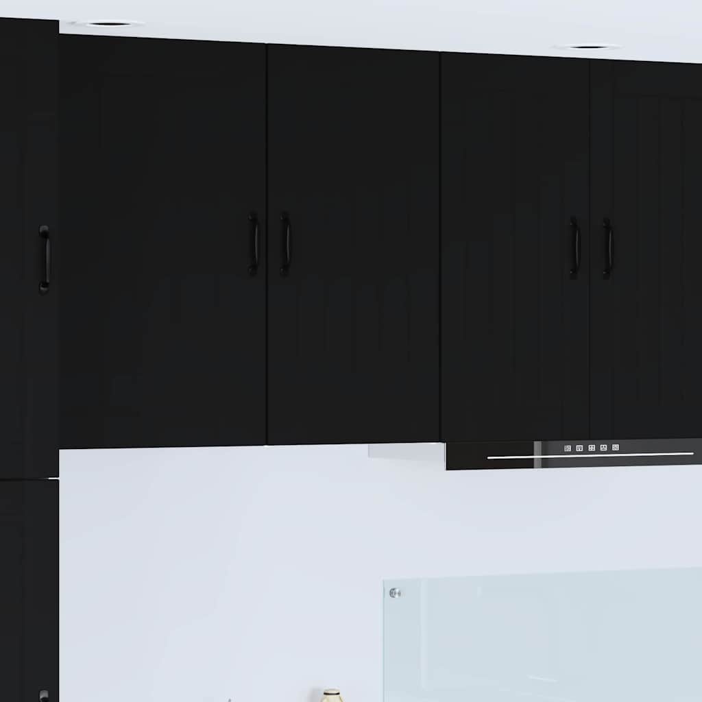 vidaXL Küchenschrank mit Regal Schwarz 40 x 31 x 80 cm Holzwerkstoff