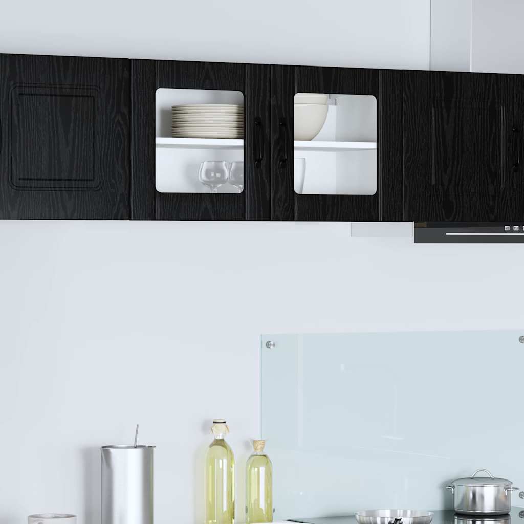 vidaXL Küchenschrank mit Regal Schwarz Eichen-Optik 80 x 31 x 40 cm