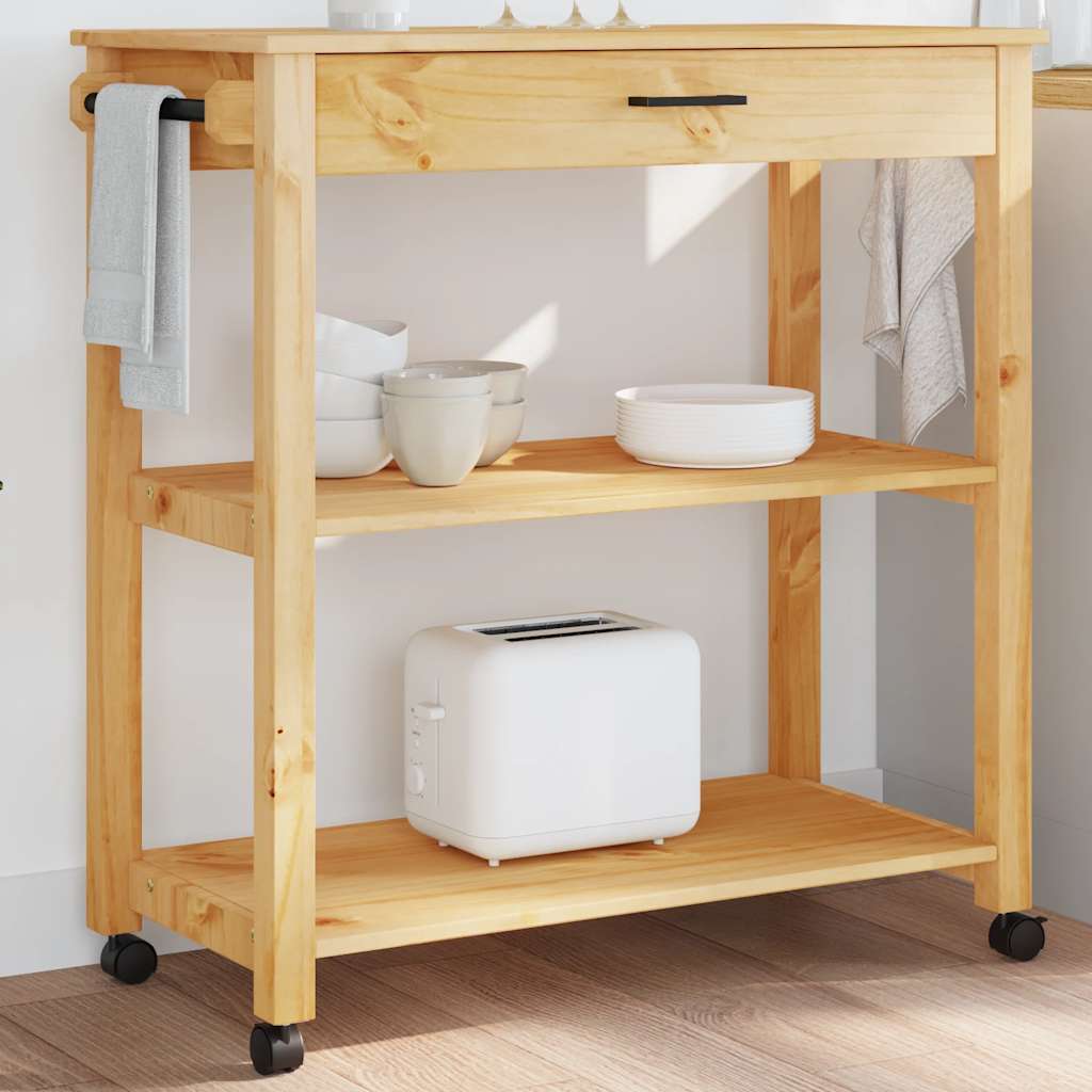vidaXL Küchenwagen MONZA 84x40x88,5 cm Massivholz Kiefer