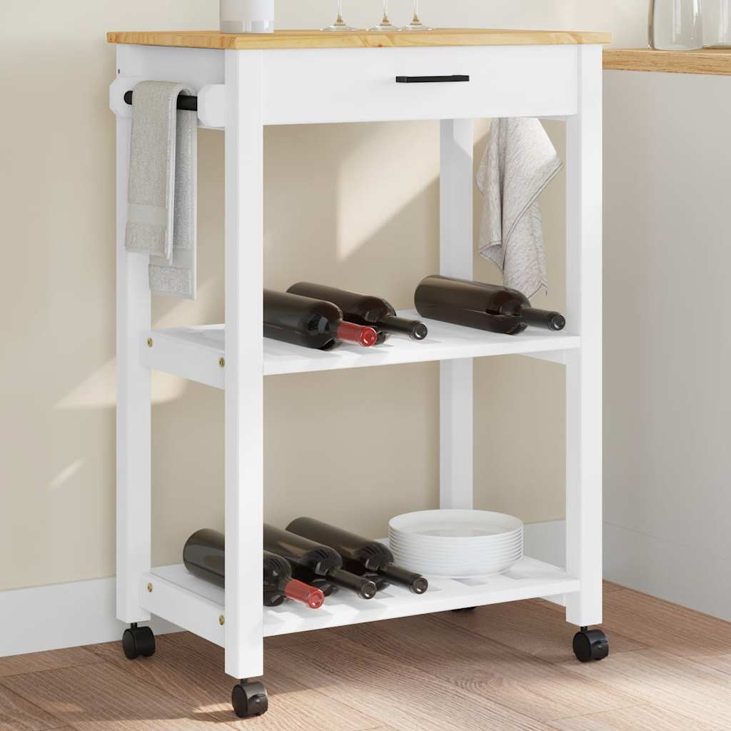 vidaXL Küchenwagen MONZA 60x40x88,5 cm Massivholz Kiefer