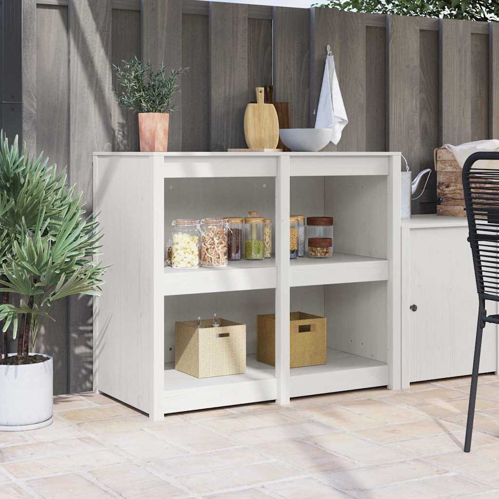 vidaXL Küchenschrank Warmes Weiß 106 x 55 x 92 cm Massivholz Kiefer