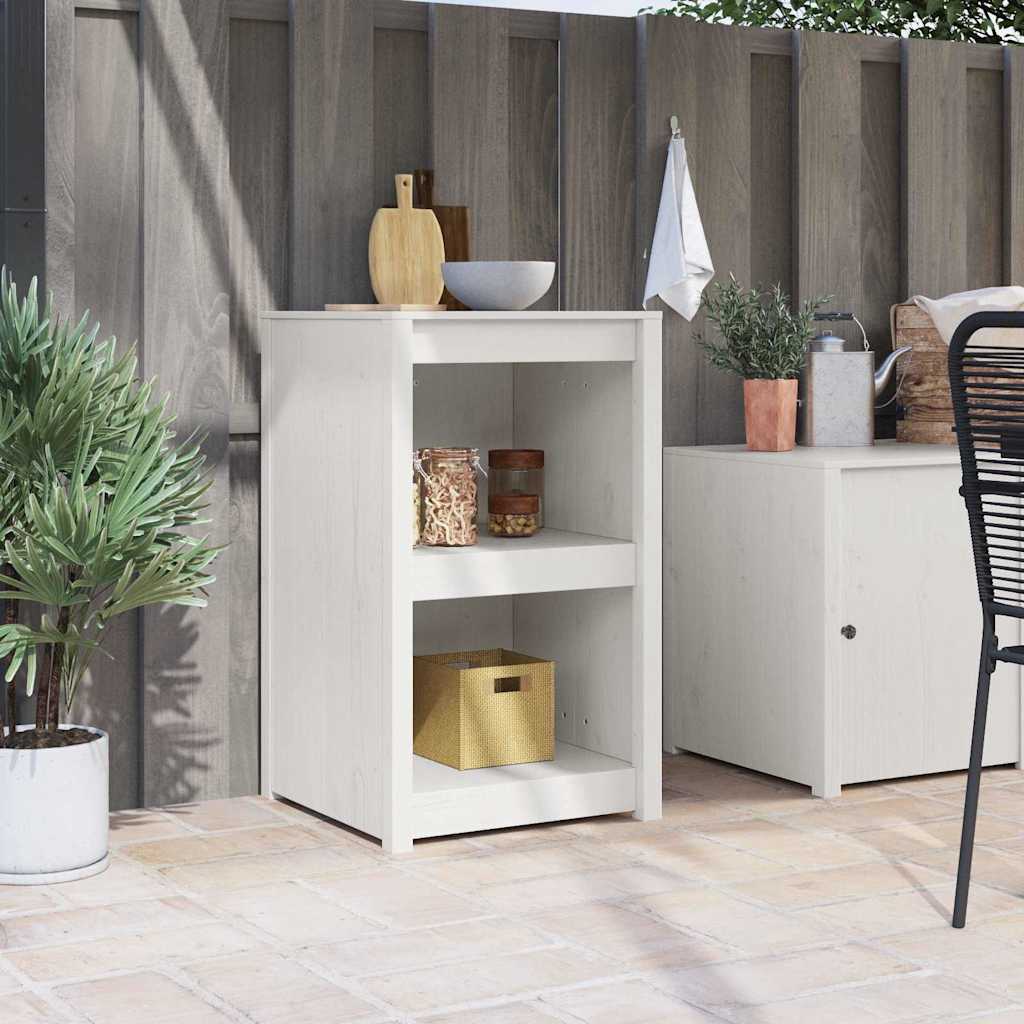vidaXL Küchenschrank mit Regal Weiß 55 x 55 x 92 cm Massivholz Kiefer