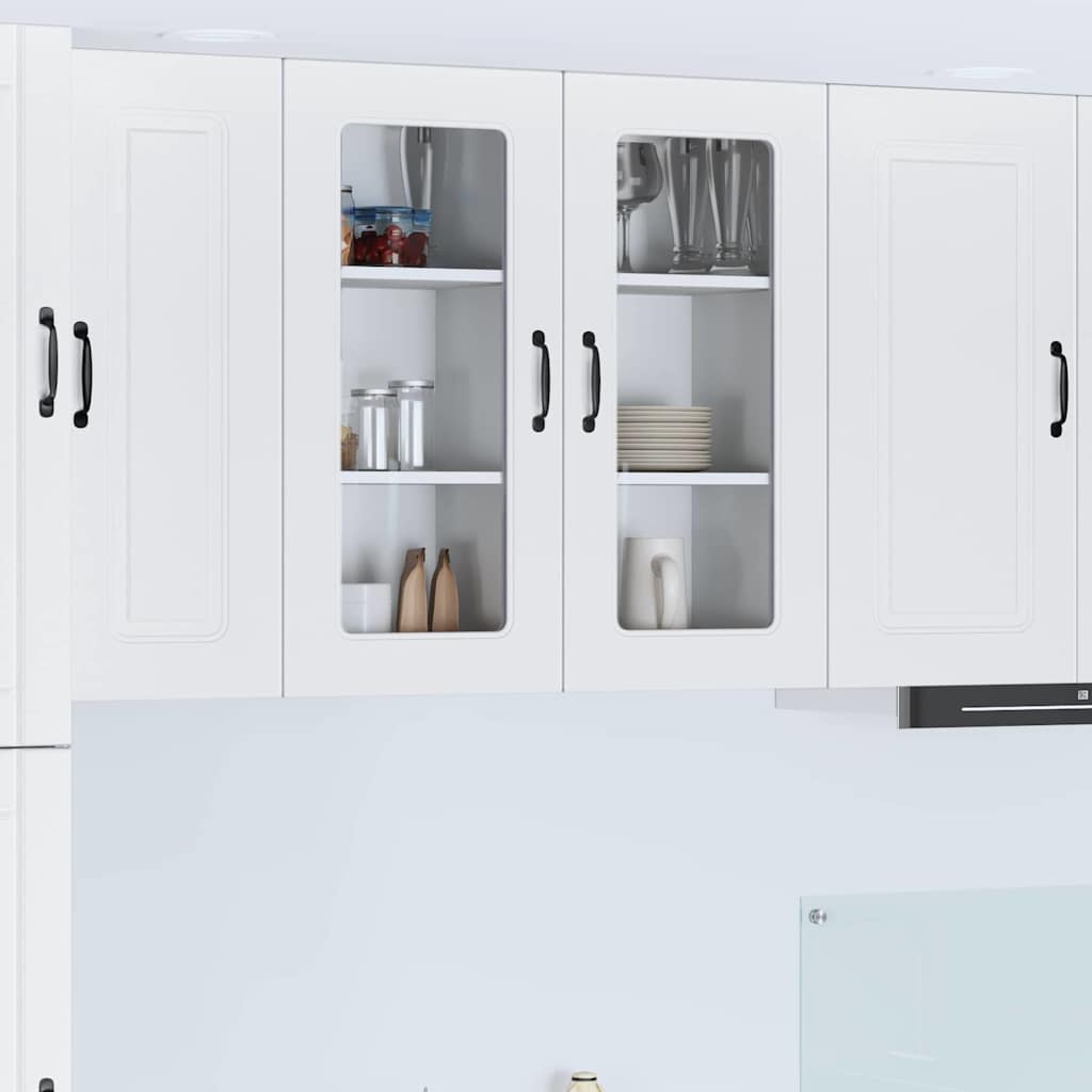 vidaXL Küchenwandschrank mit Regal Weiß 40 x 31 x 80 cm Holzwerkstoff