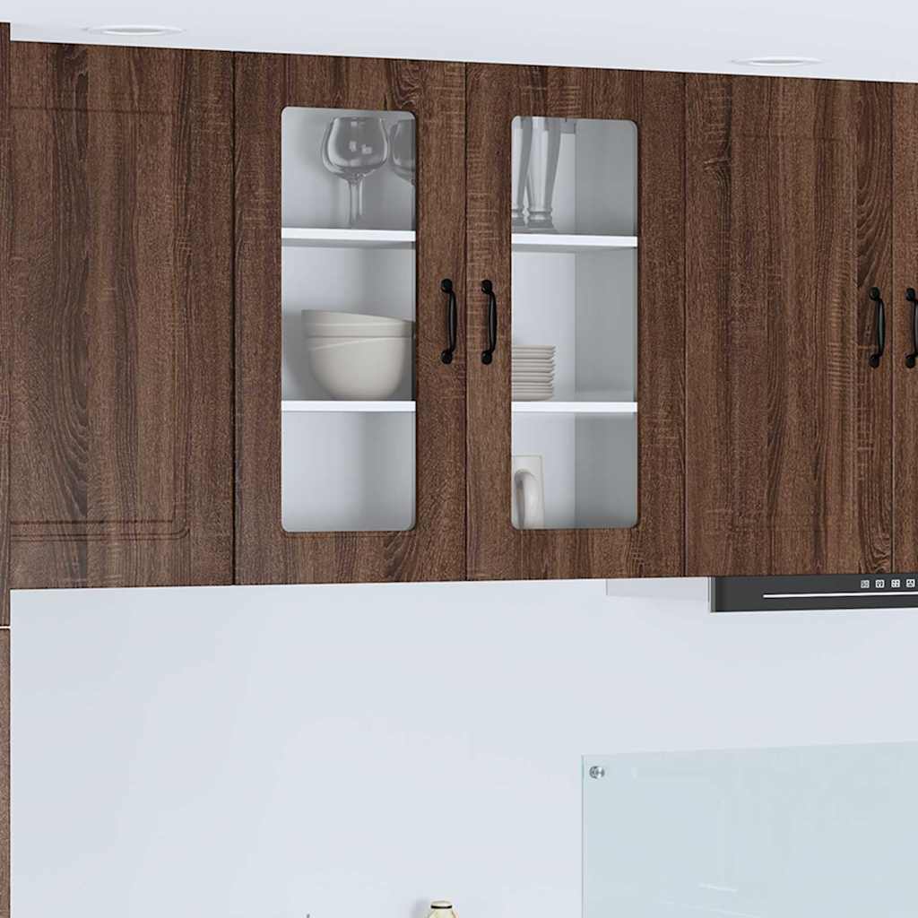 vidaXL Küchenwandschrank mit Regal Braun Eichen-Optik 80 x 31 x 80 cm