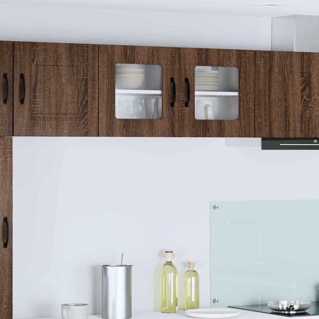 vidaXL Küchenwandschrank mit Regal Braun Eichen-Optik 80 x 31 x 40 cm
