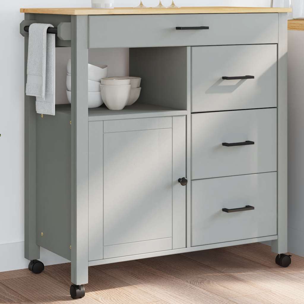 vidaXL Küchenwagen MONZA 84x40x88,5 cm Massivholz Kiefer