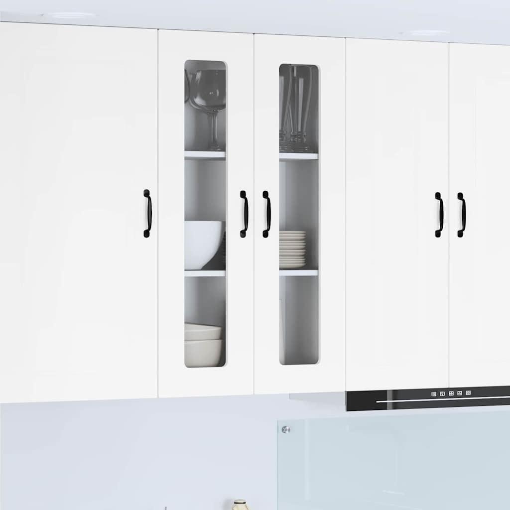 vidaXL Küchenwandschrank Hochglanz Weiß 60 x 31 x 100 cm Holzwerkstoff