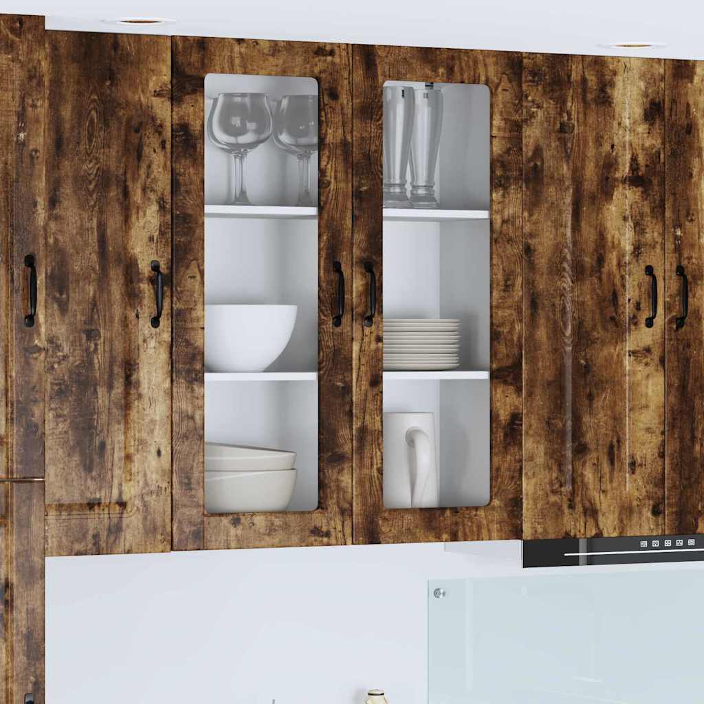 vidaXL Küchenwandschrank mit Regal Geräucherte Eiche 80 x 31 x 100 cm