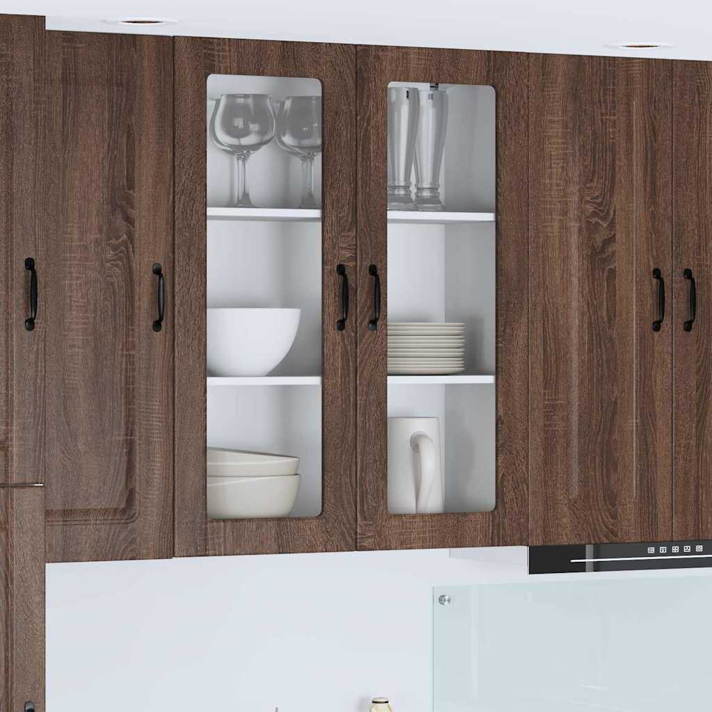 vidaXL Küchenwandschrank mit Regal Braun Eichen-Optik 80 x 31 x 100 cm