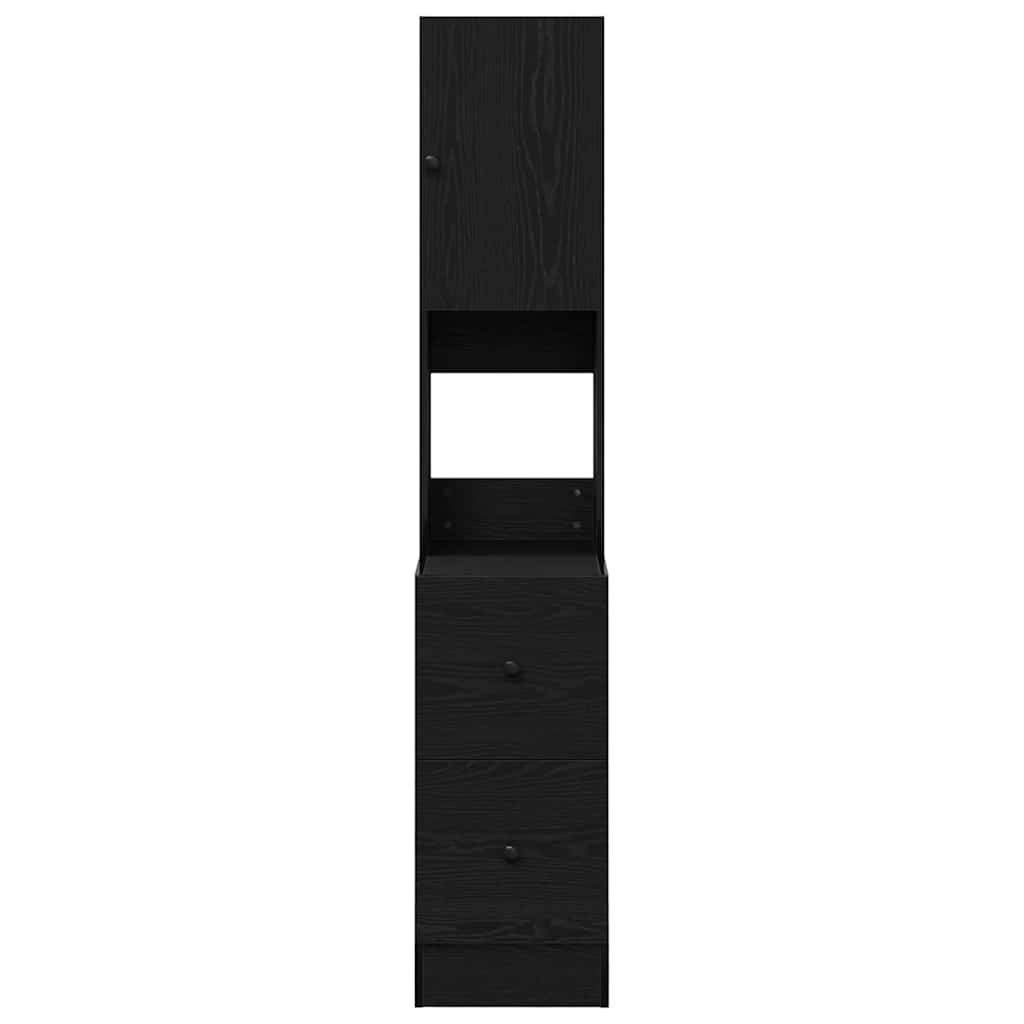 vidaXL Küchenschrank mit Regal Schwarz Eichen-Optik 35 x 50 x 180 cm - Image 6