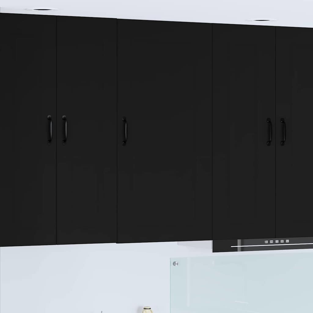 vidaXL Küchenwandschrank Schwarz 50 x 31 x 100 cm Holzwerkstoff