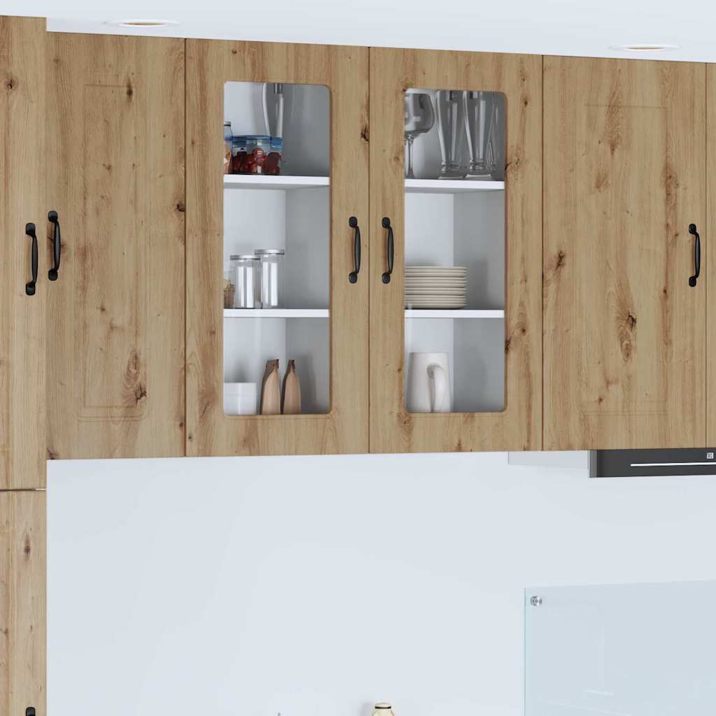 vidaXL Küchenwandschrank mit Regal 2 pcs Artisan-Eiche 40 x 31 x 80 cm