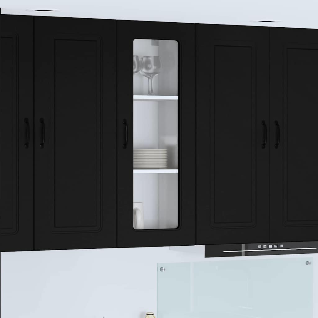 vidaXL Küchenwandschrank Schwarz 40 x 31 x 100 cm Holzwerkstoff