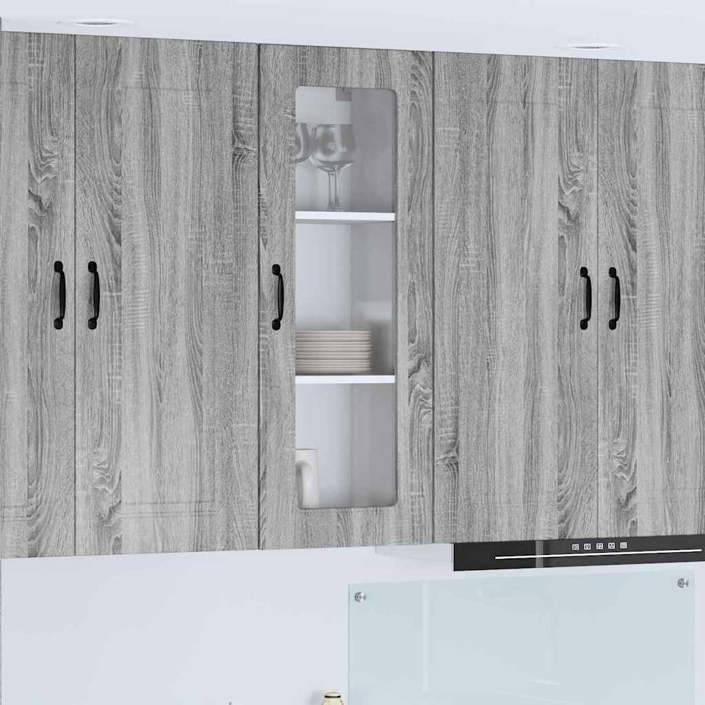 vidaXL Küchenwandschrank Graues Sonoma 40 x 31 x 100 cm Holzwerkstoff